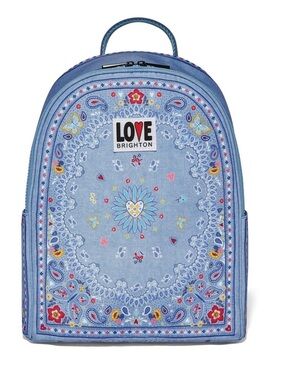 Brighton Light Blue Floral Bandana Backpack